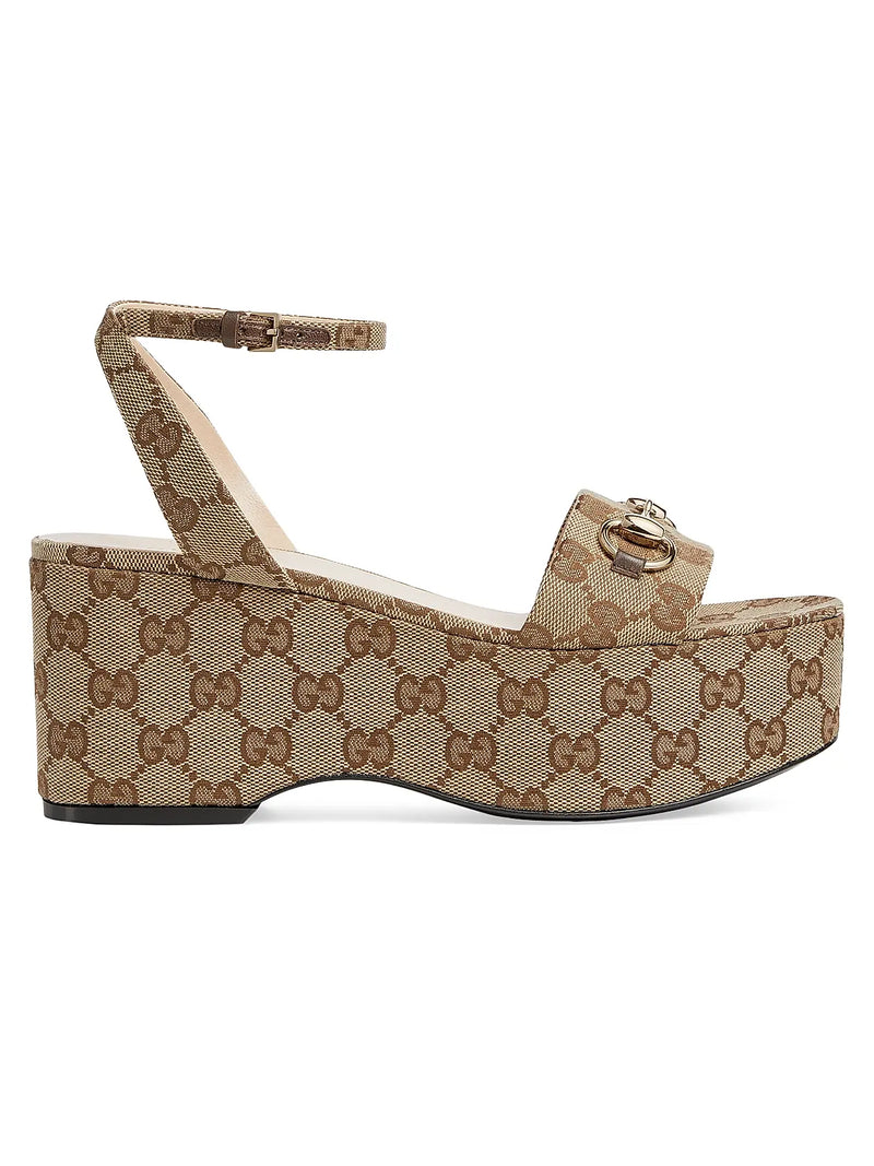GUCCI Lady Horsebit 75MM Wedge