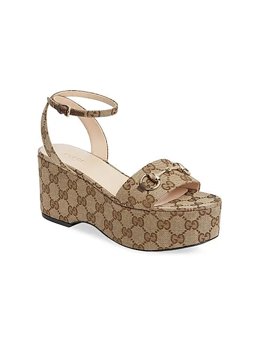 GUCCI Lady Horsebit 75MM Wedge