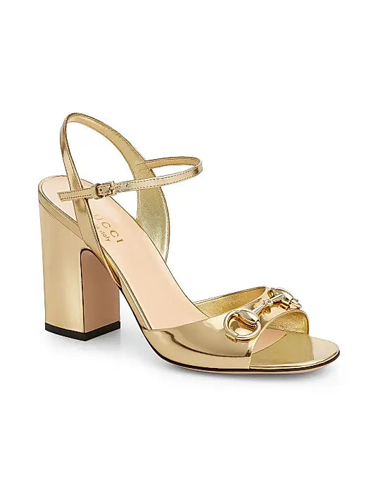 GUCCI Lady Horsebit 10cm Metallic