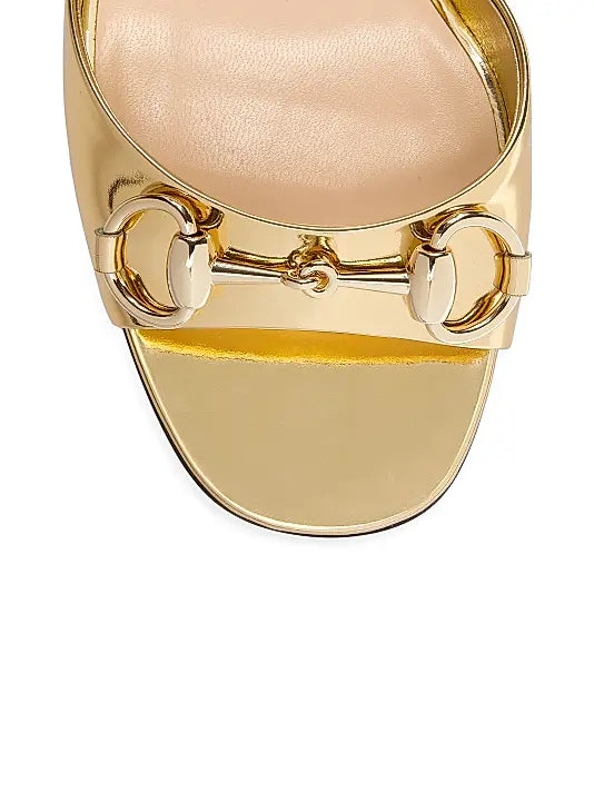 GUCCI Lady Horsebit 10cm Metallic