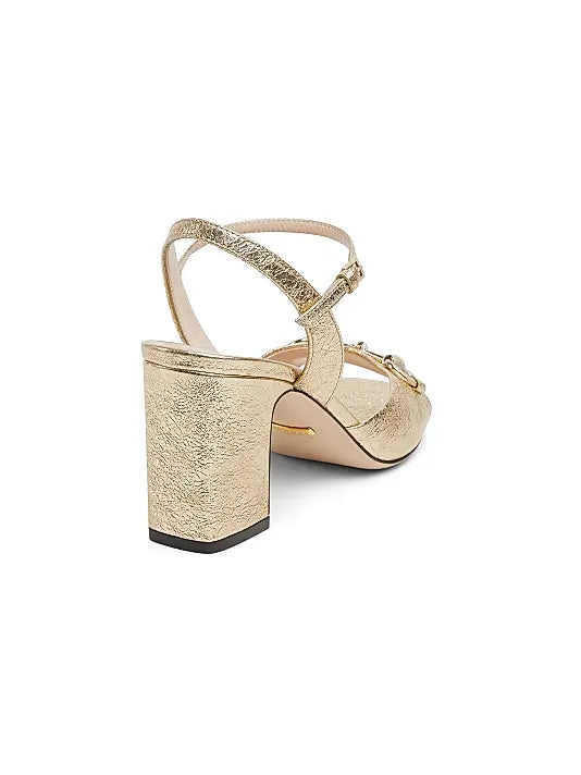 GUCCI Lady Horsebit 75MM Metallic