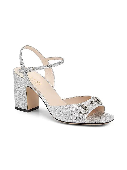 GUCCI Lady Horsebit 75MM Metallic