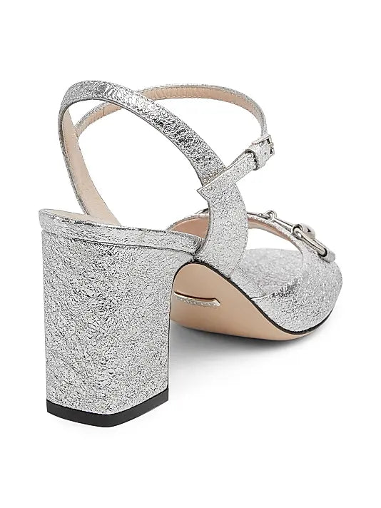 GUCCI Lady Horsebit 75MM Metallic