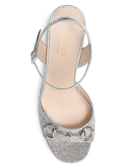 GUCCI Lady Horsebit 75MM Metallic