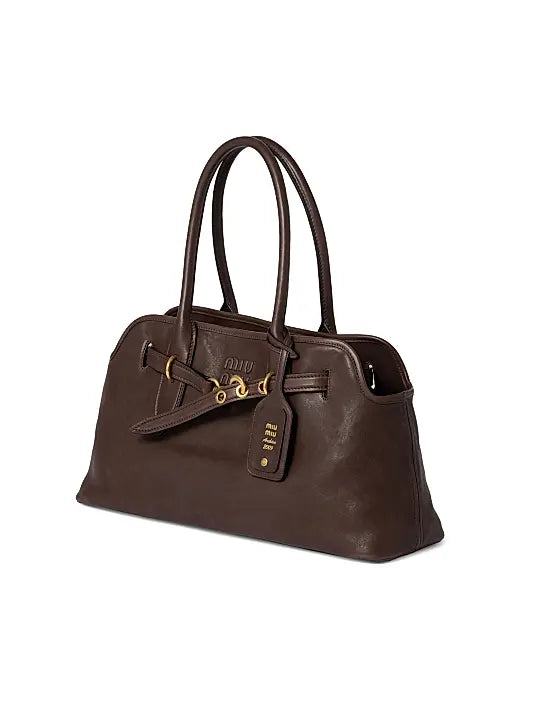 MIU MIU Aventure Nappa Leather Shoulder Bag