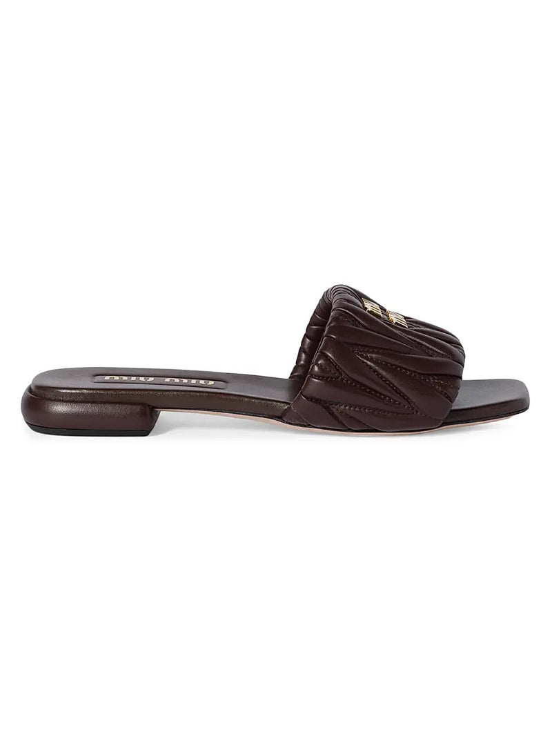 MIU MIU Matelasse Slides