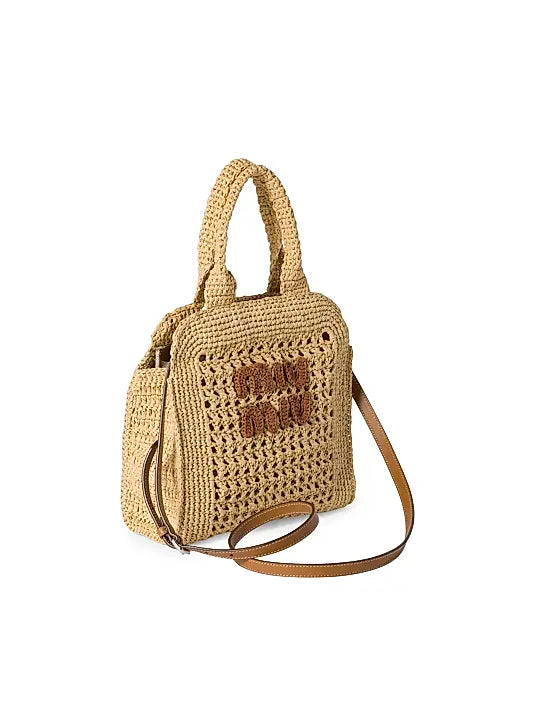 MIU MIU Raffia-Effect Woven