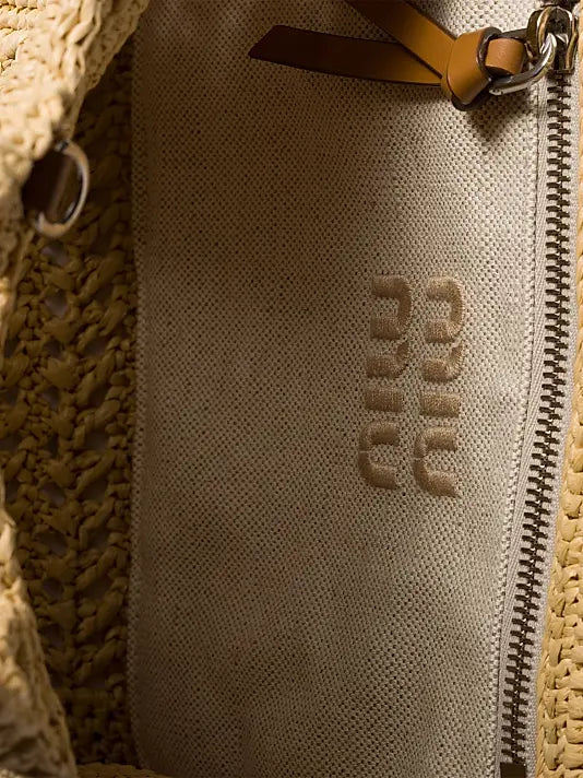 MIU MIU Raffia-Effect Woven