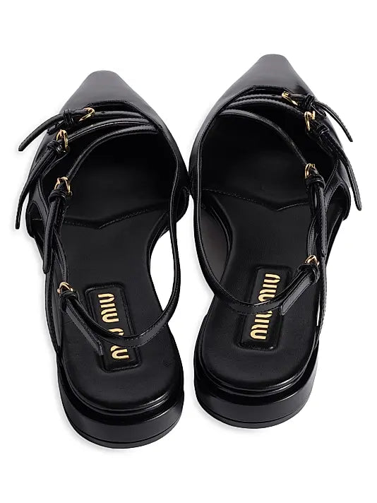 MIU MIU Patent Slingbacks
