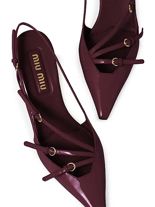 MIU MIU Patent Slingbacks