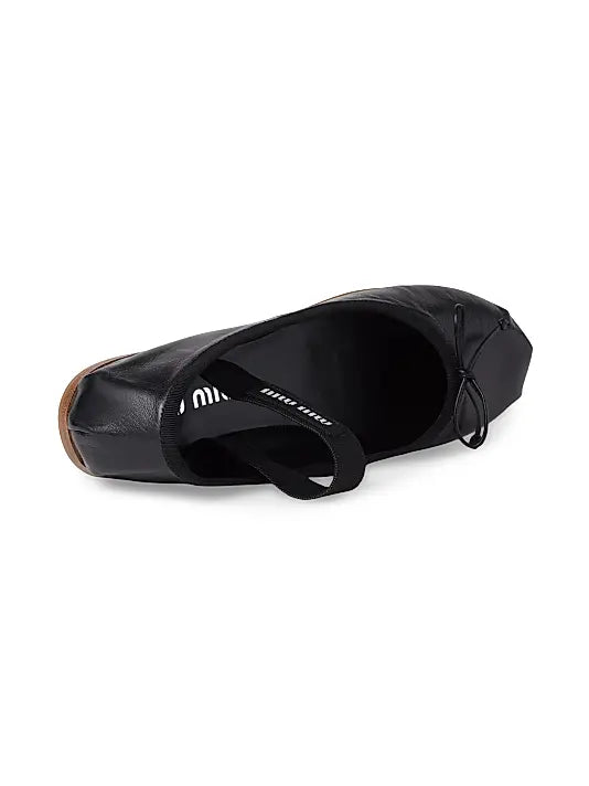 MIU MIU Leather Ballerinas