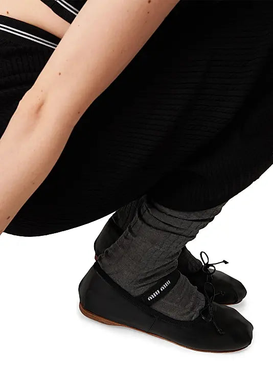 MIU MIU Leather Ballerinas
