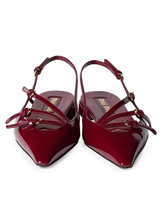 MIU MIU Patent Slingbacks