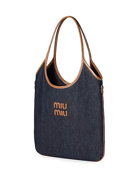 MIU MIU Ivy Denim Shoulder Bag