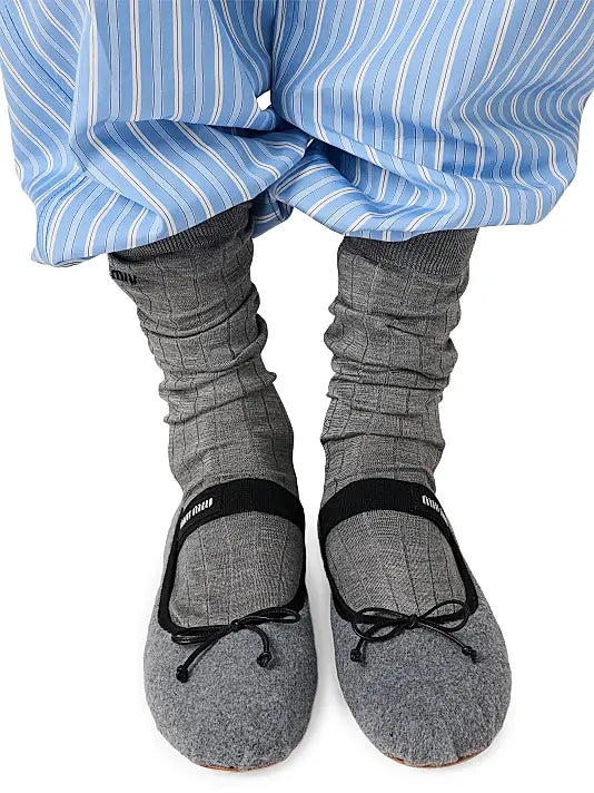 MIU MIU Fleece Ballerinas