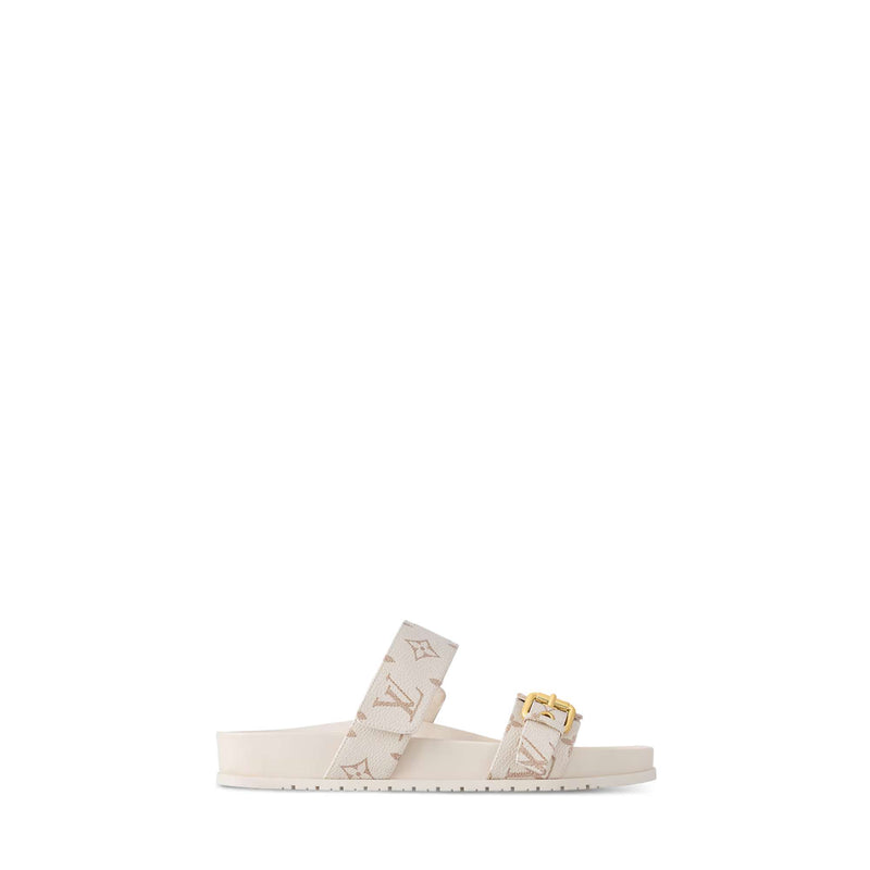 Bom Dia Flat Comfort Mule White
