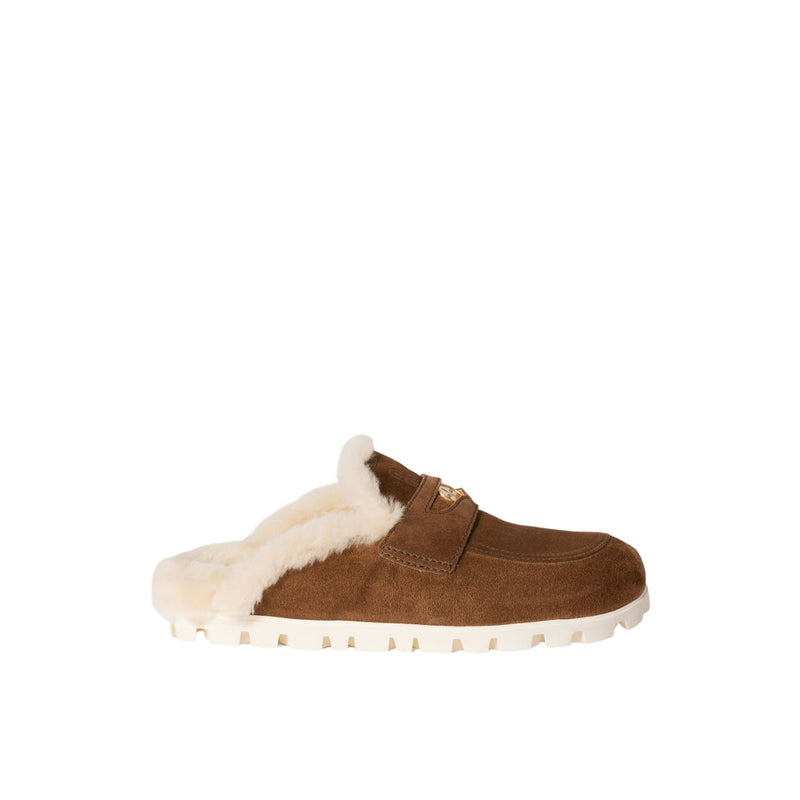 Suede mules- dark brown
