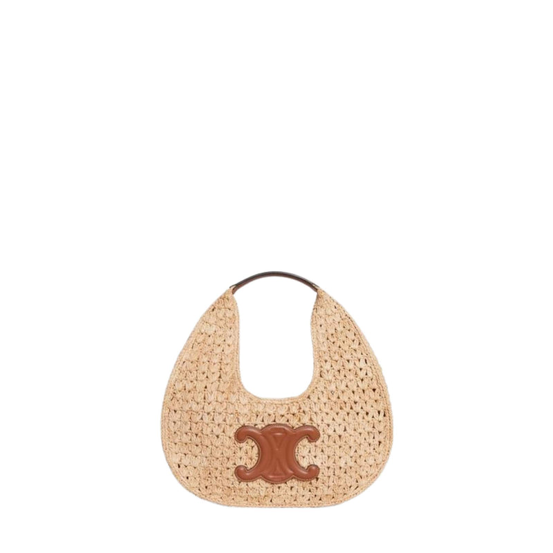 CELINE CLASSIC PANIER HOBO BAG IN RAFFIA