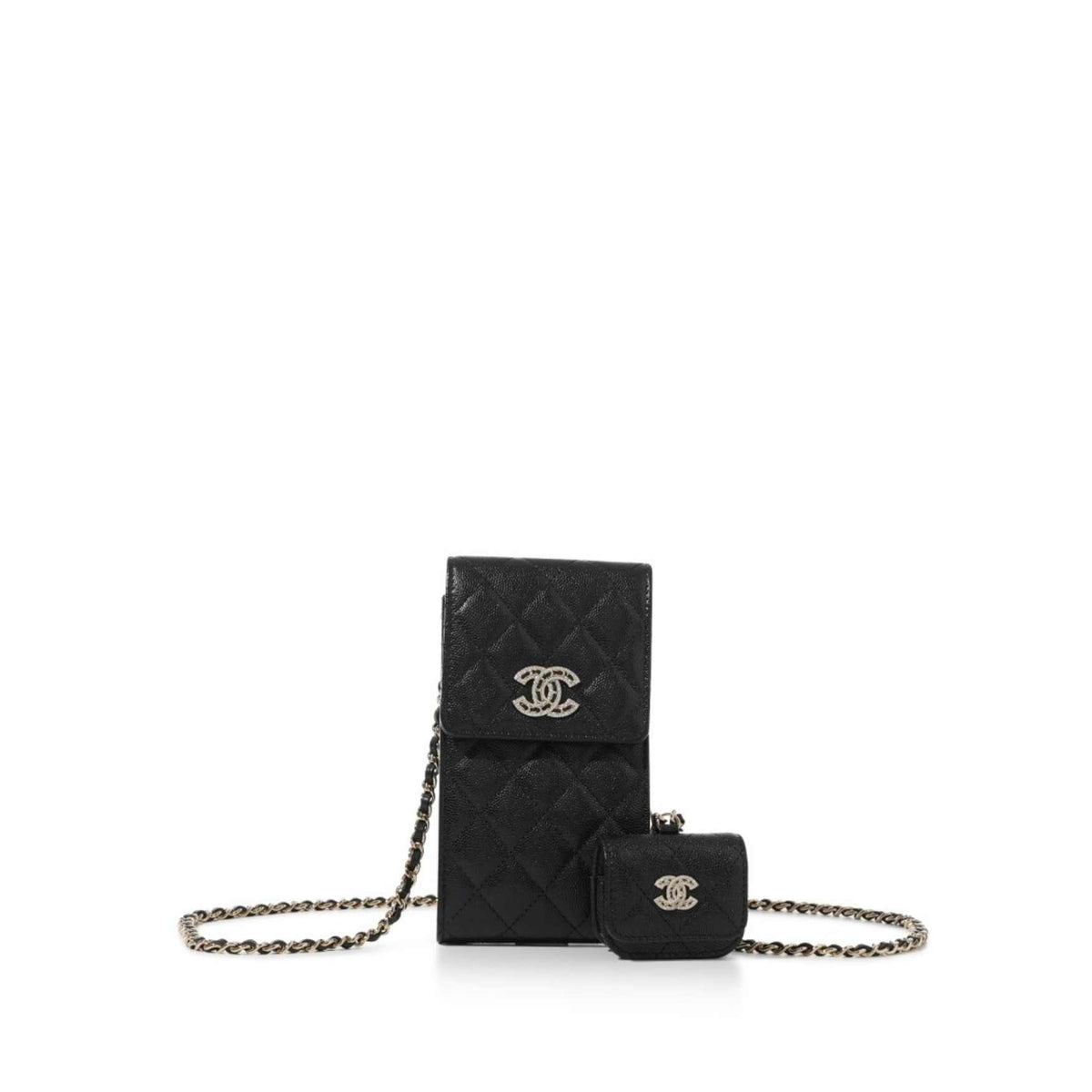 CC Phone Clutch with Pouch Gold Hardware