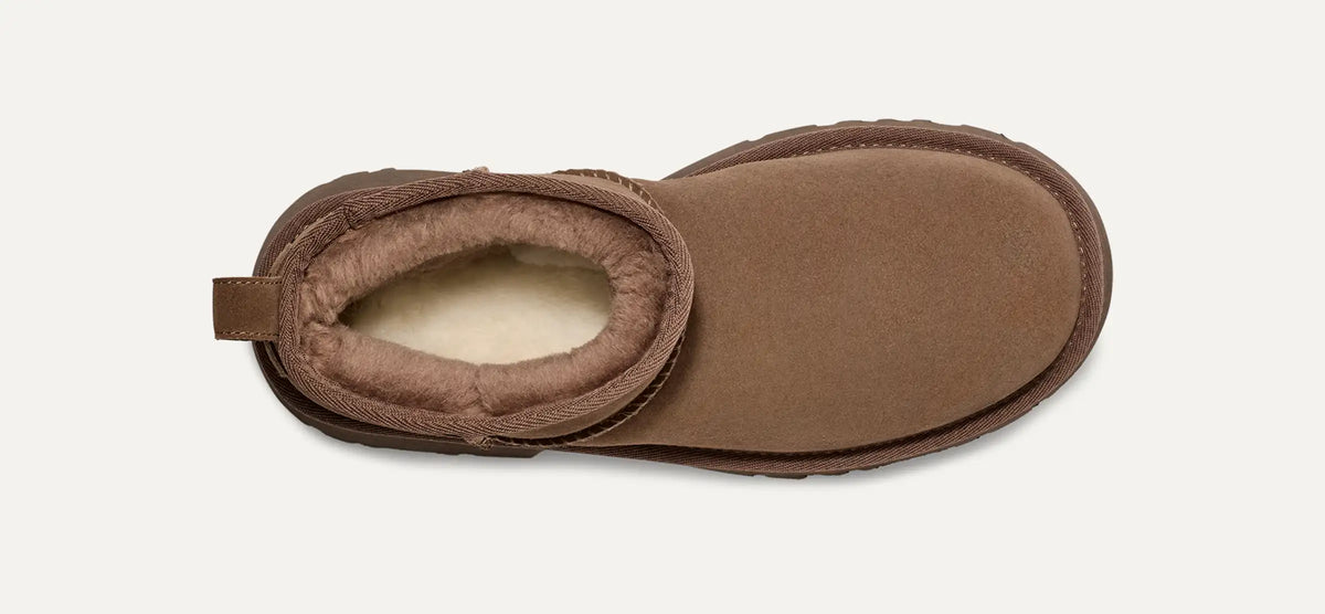 נעלי האג | מגפי האג פלטפורמה עקב UGG Women's Classic Ultra Mini New Heights Hickory