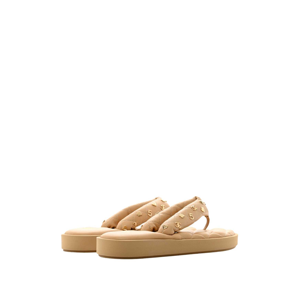 Charms Thong Sandals – Beige