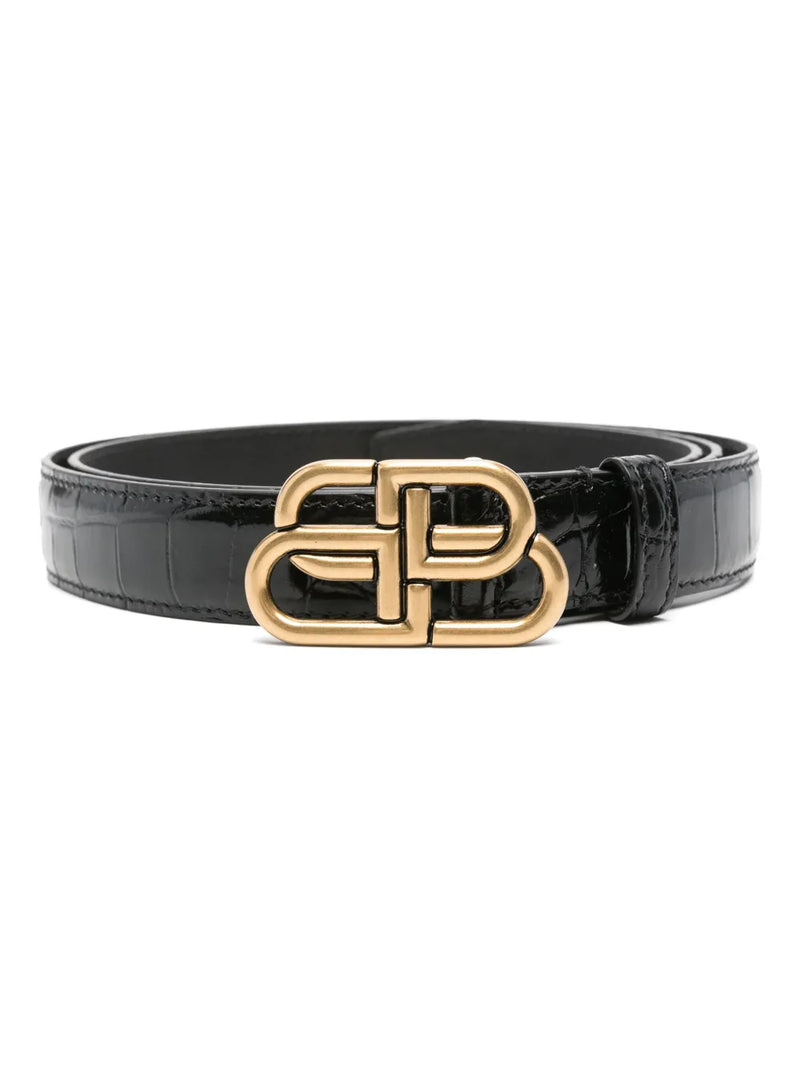 Balenciaga BB leather belt