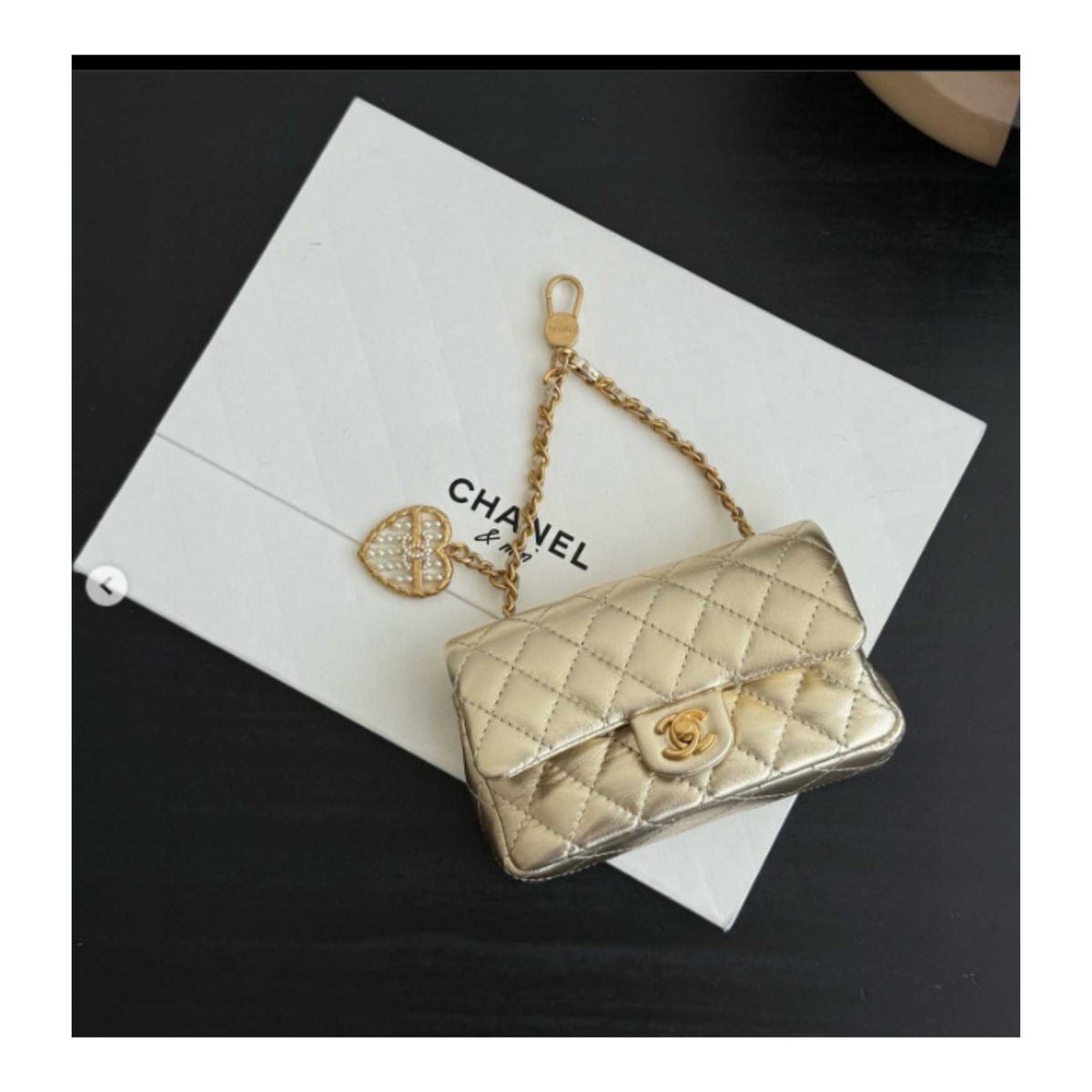 CHANEL Matelasse bag charm