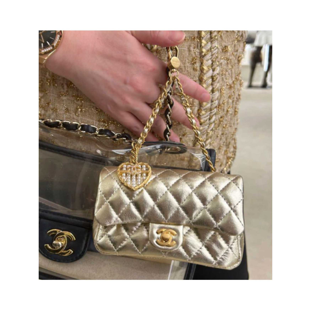 CHANEL Matelasse bag charm