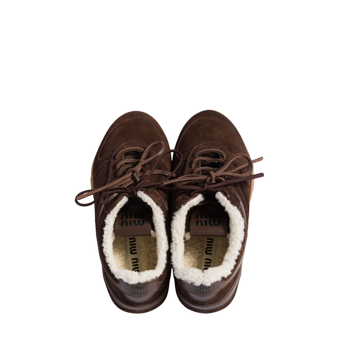 suede and shearling sneakers