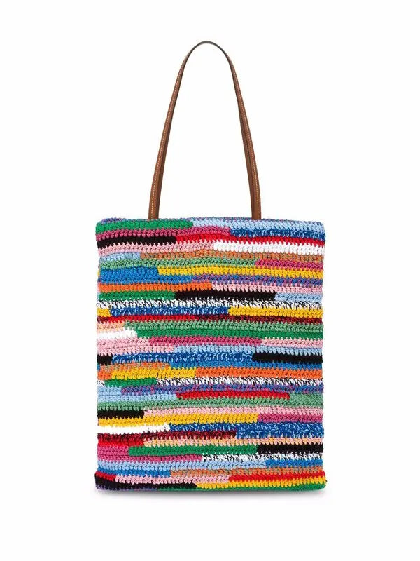 MIU MIU Crochet Woven Tote Bag