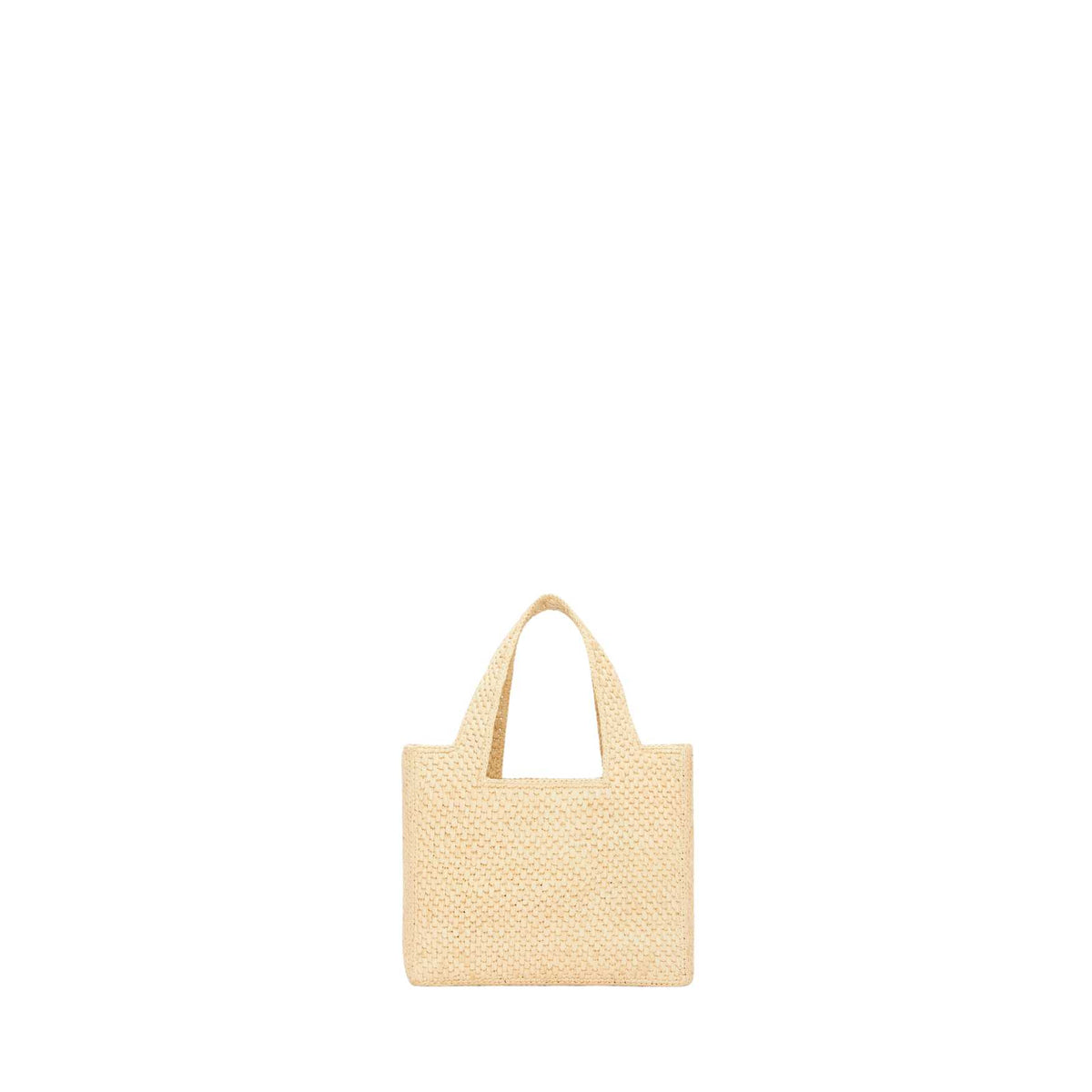 Small LOEWE Font tote in raffia
