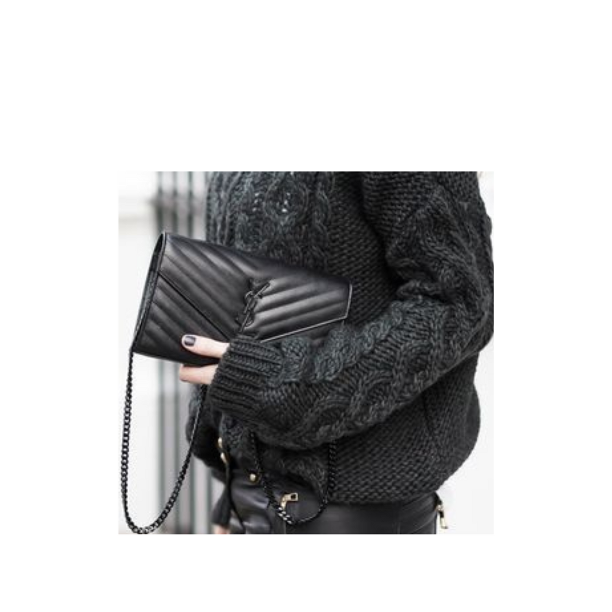 CHAIN WALLET BAG ALL BLACK