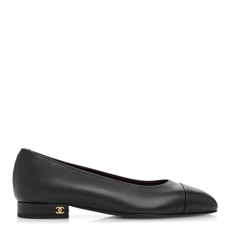 Chanel Lambskin Black Ballet Flat