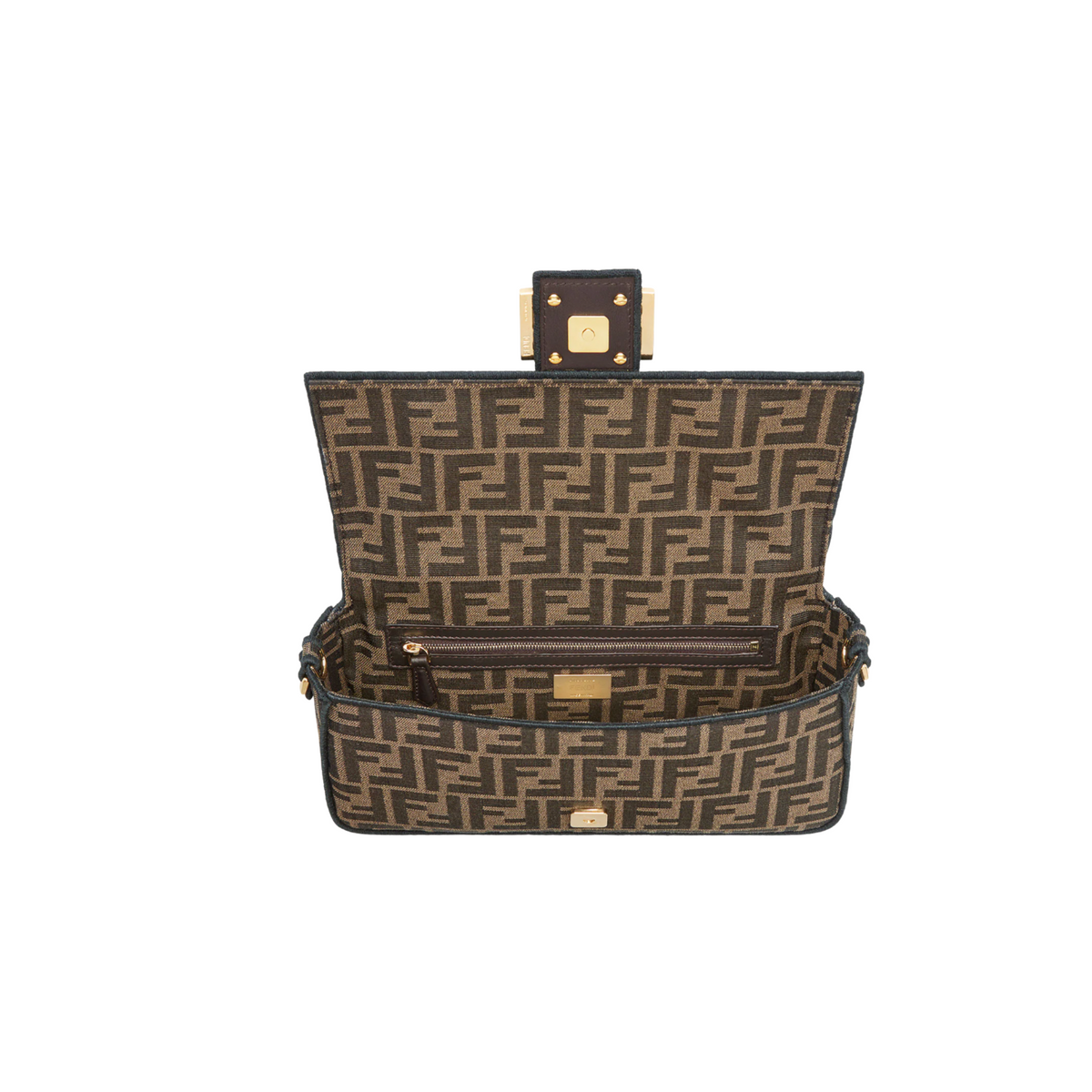 Baguette-Jacquard FF fabric bag