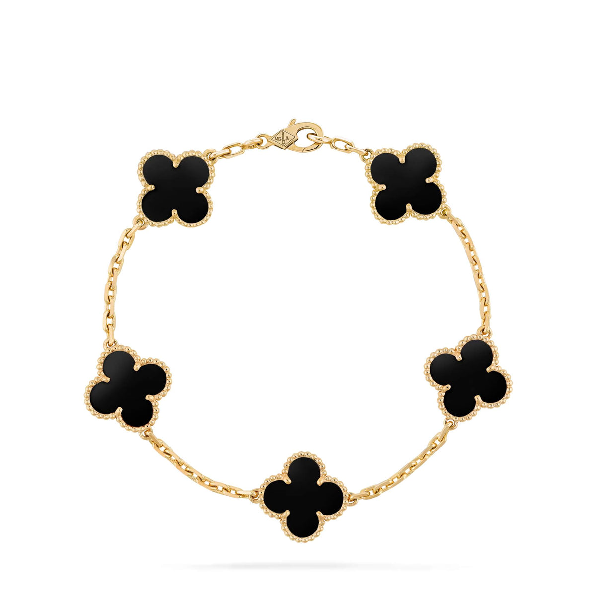 Vintage Alhambra bracelet 5 motifs ONYX