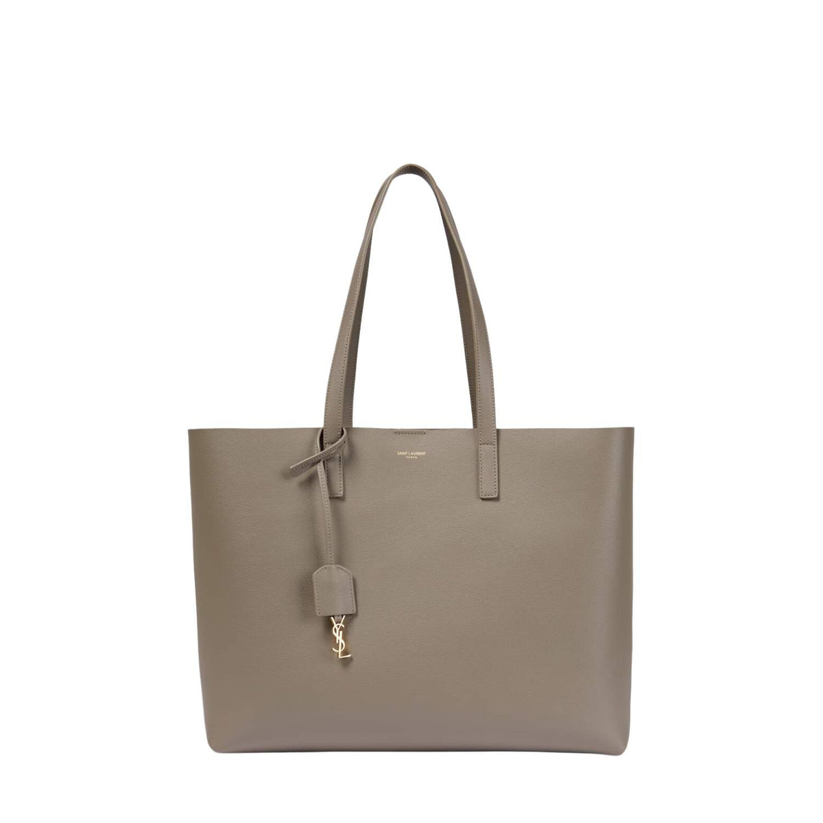 Shopping E/W leather tote bag
