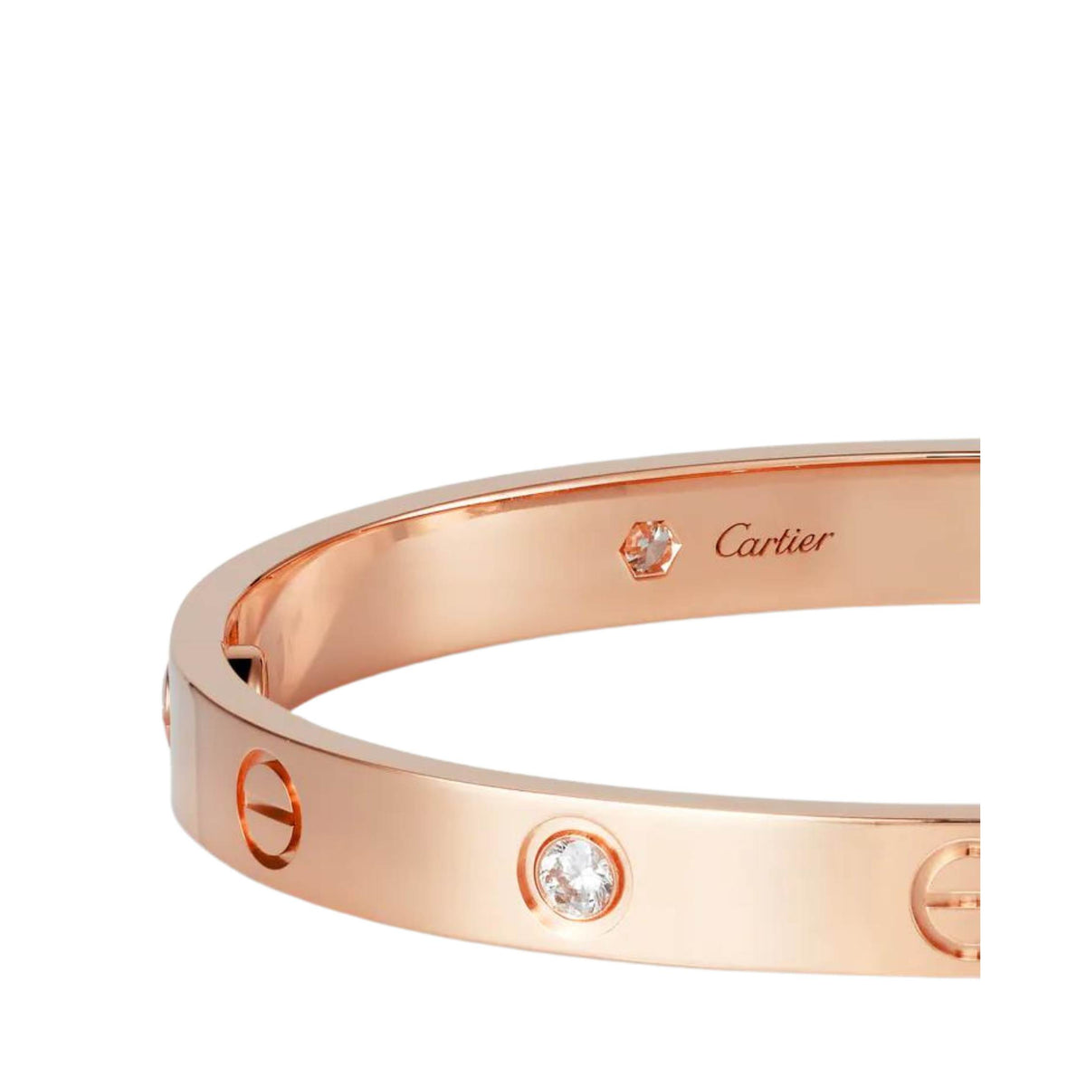 Love Bracelet Pink With Diamonds