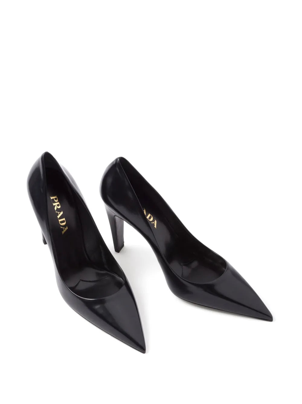 Prada Brushed-leather pumps