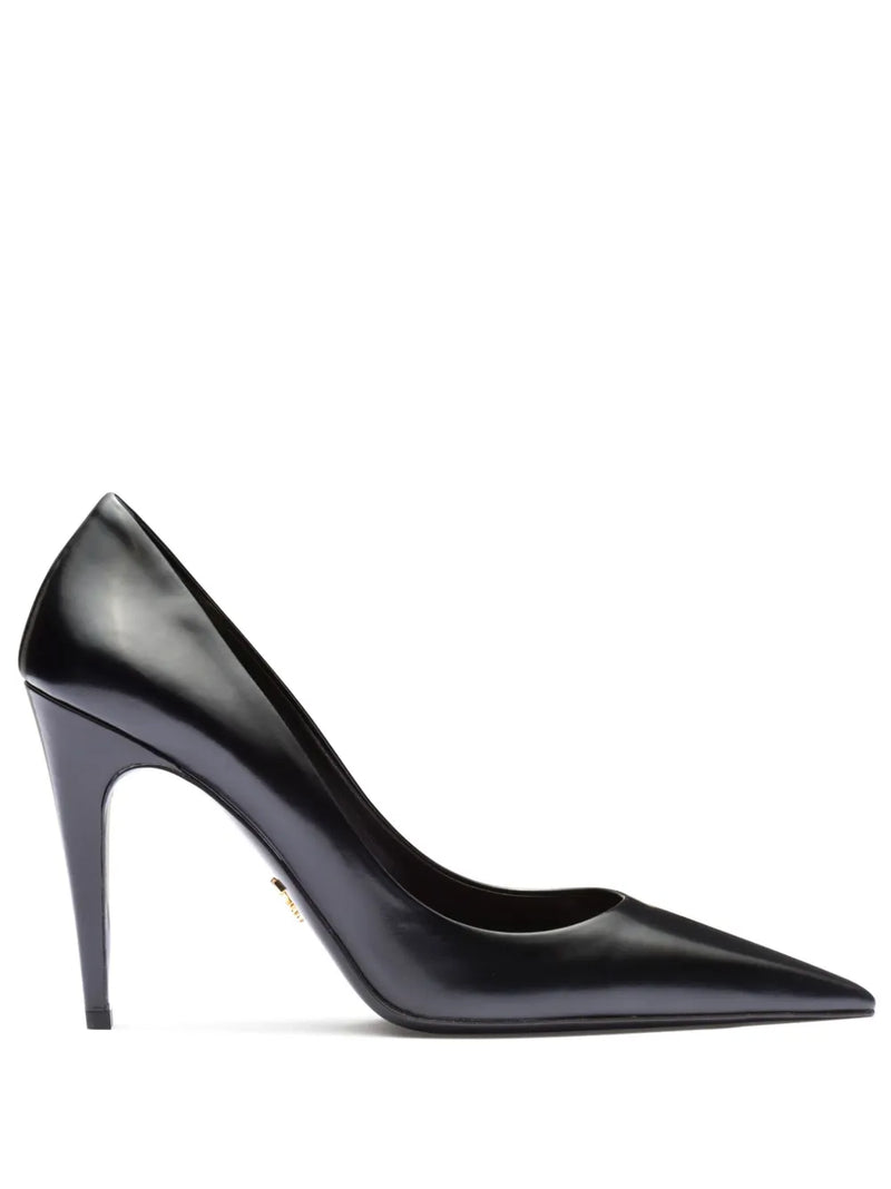 Prada Brushed-leather pumps