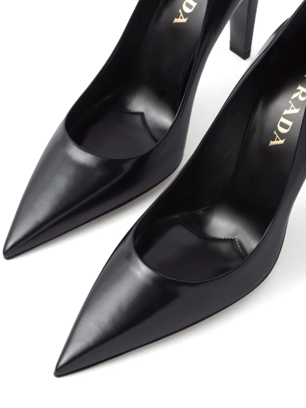 Prada Brushed-leather pumps