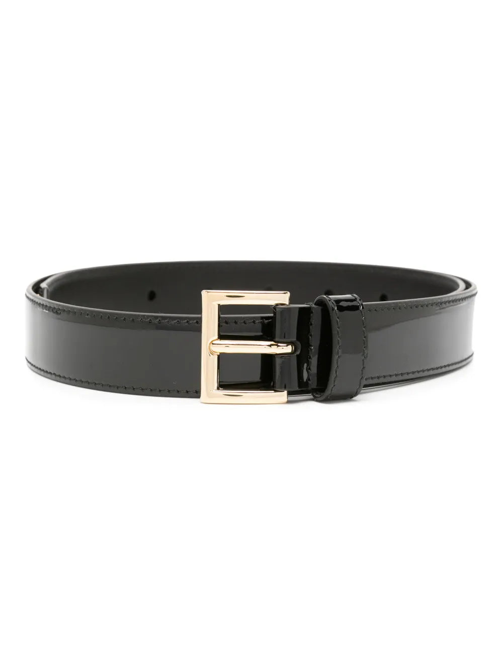 PRADA logo-plaque leather belt