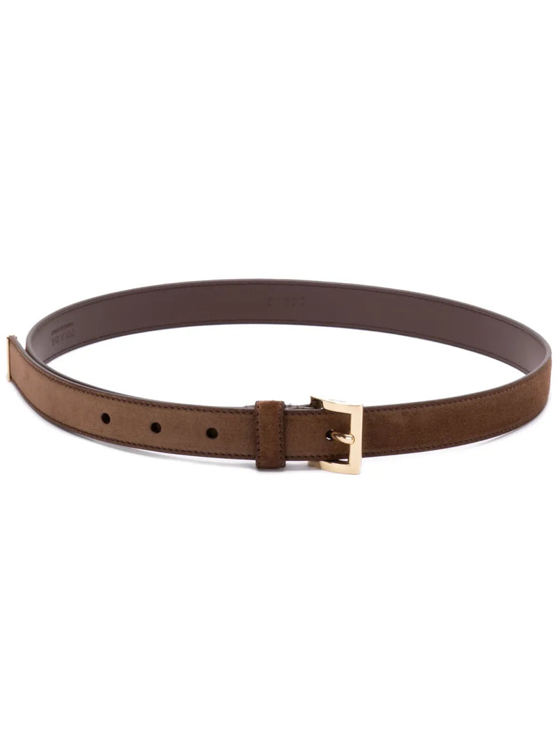 PRADA logo-buckle leather belt