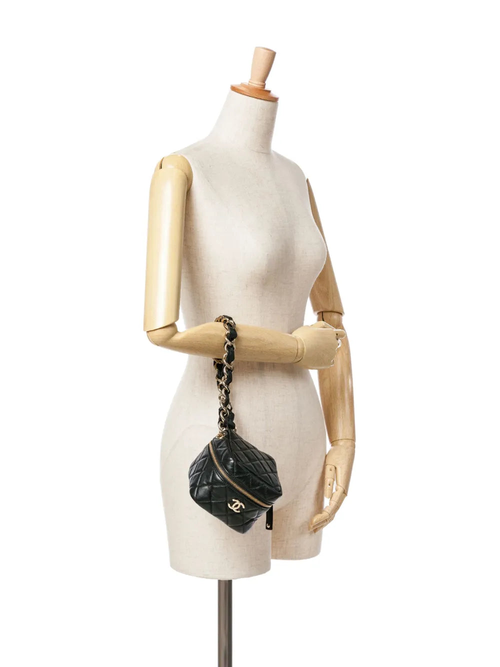 2021 Quilted Lambskin Cube Chain Wristlet Case vanity bag