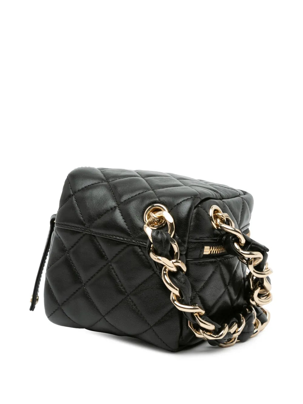 2021 Quilted Lambskin Cube Chain Wristlet Case vanity bag