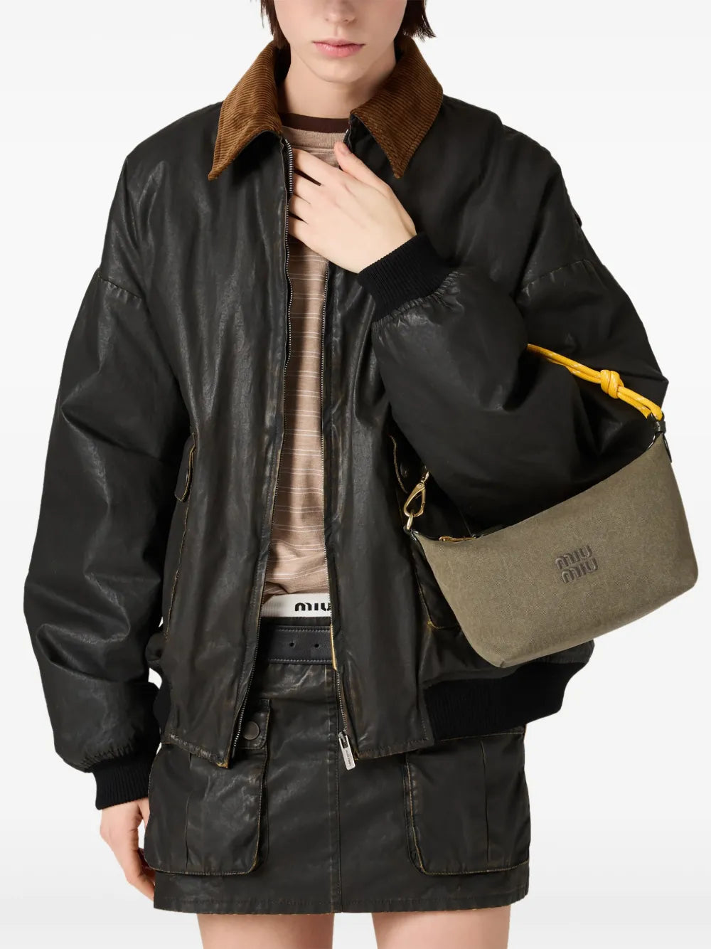 MIU MIU Gabardine Shoulder Bag