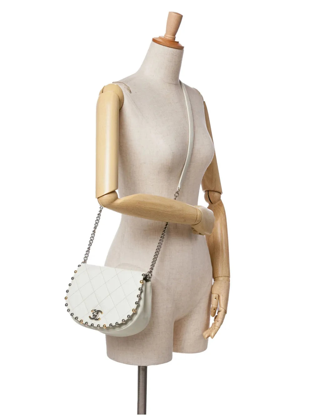 2018 Small Quilted Lambskin Studded Bubble Flap crossbody bag