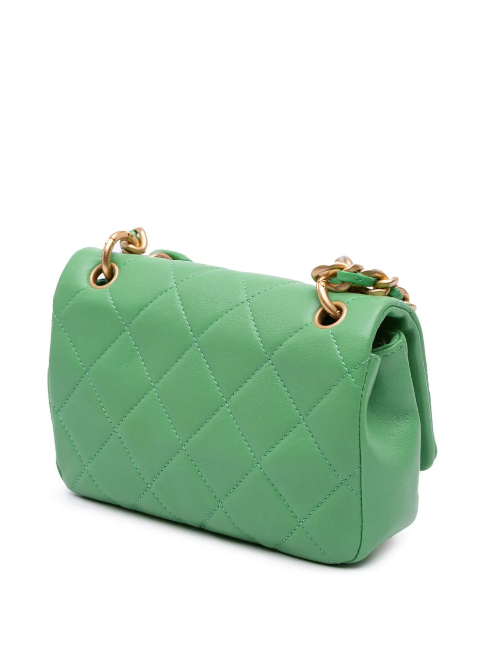 2021 Small Quilted Lambskin Chain Is More Flap satchel