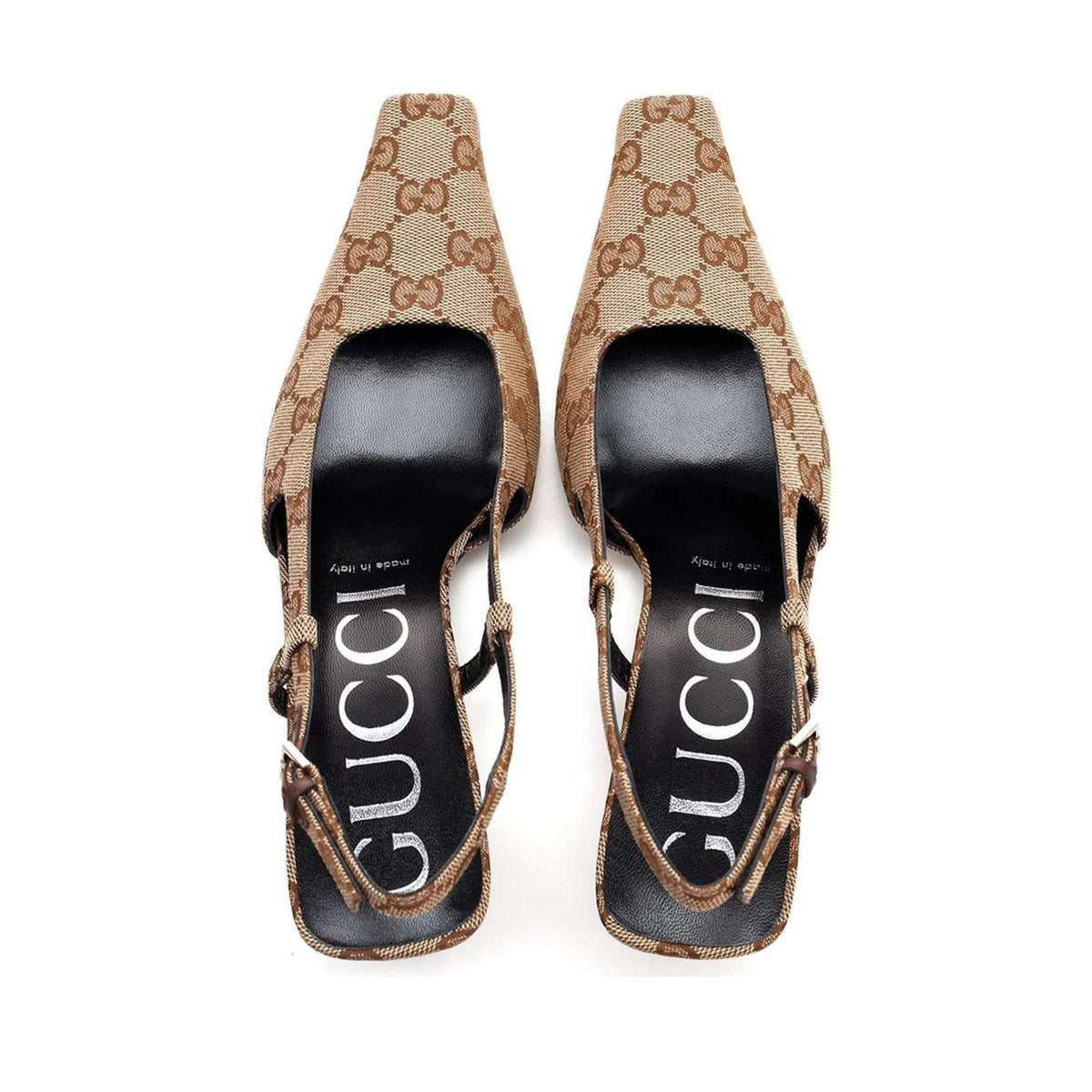 GG Canvas Slingback Pump