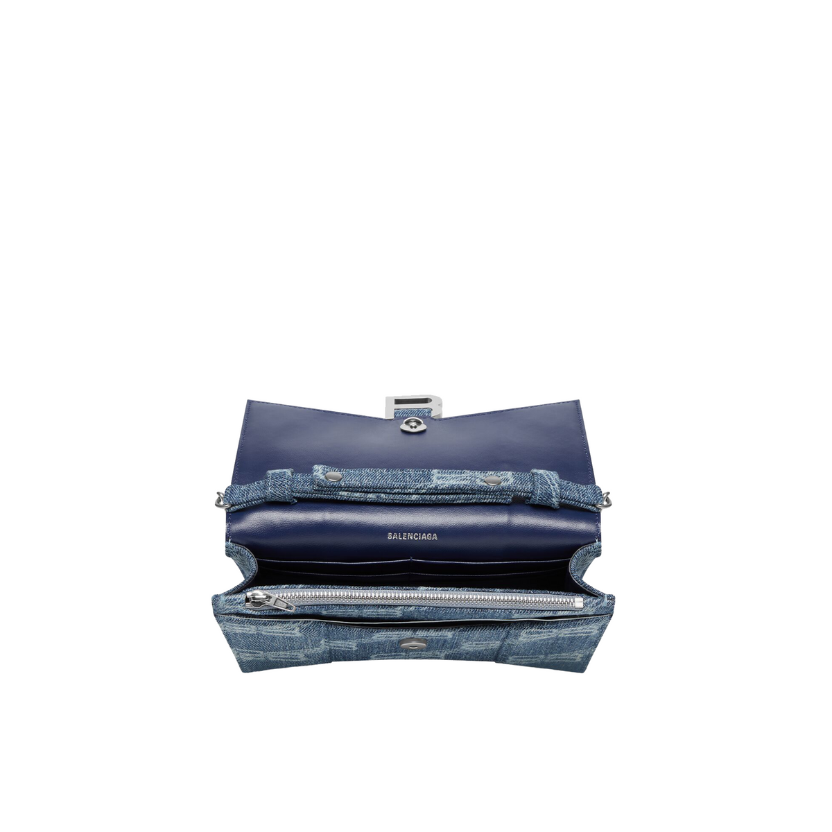 HOURGLASS Denim Wallet On Chain