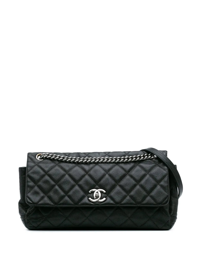 2012 Quilted Iridescent Caviar Lady Pearly Flap crossbody bag